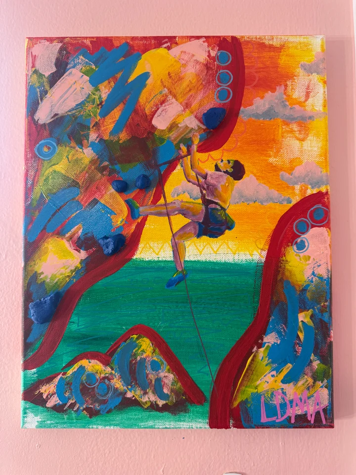 Climbing, an LDMA mixed-media artwork